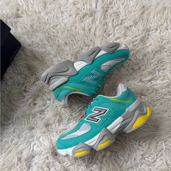 New Balance Kids' Aqua and Yellow Sneakers - Picture 11 of 11